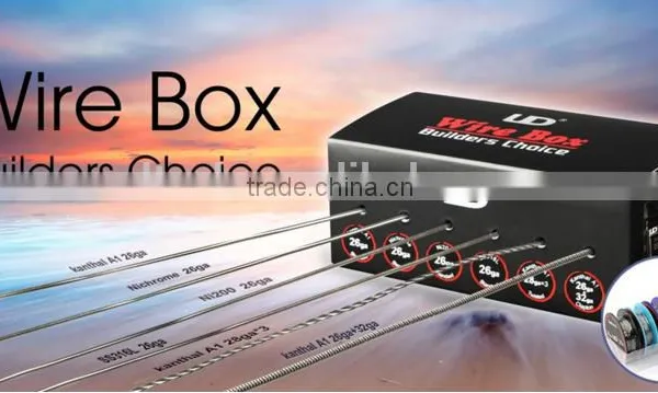 2016 UD New design wire storage tool container Wire box including 26ga Nichrome 26ga Ni200 Clapton wire