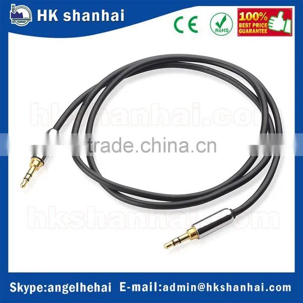 Wholesale Low Price High Performance 3.5mm Jack AUX Male to Male Gold Plated Stereo Audio Cable photo-3