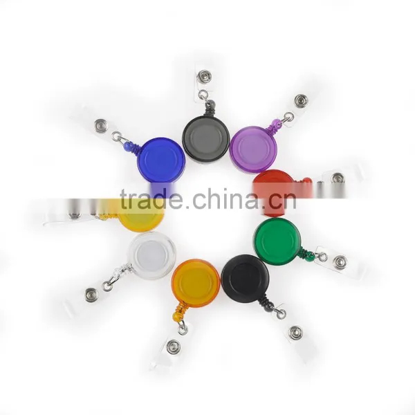 2015 Best Selling Cheapest Colorful Fancy Waterproof Retractable Badge Holder