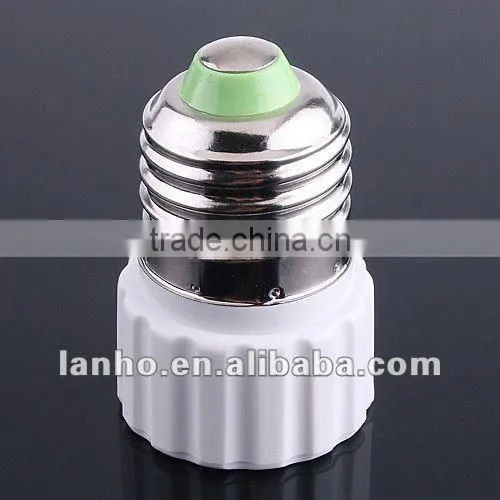 E27 to GU10 LED Light Lamp Bulb Socket Adapter Converter White