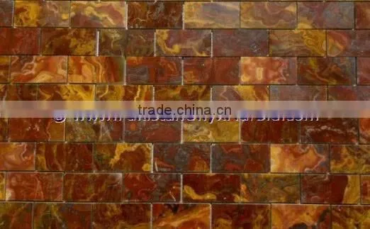 FACTORY PRODUCUNG MULTI RED ONYX MOSAIC TILES COLLECTIONS photo-4