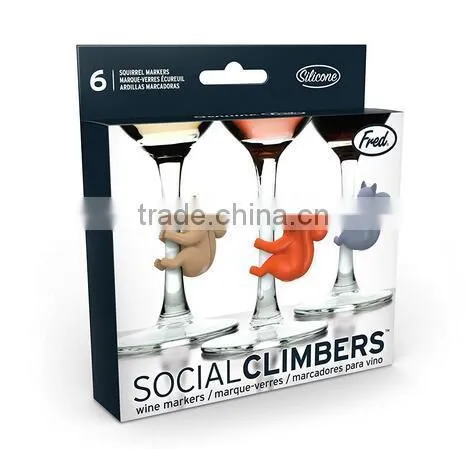 Silicone Social Climbers Squirrel Drink Markers photo-3