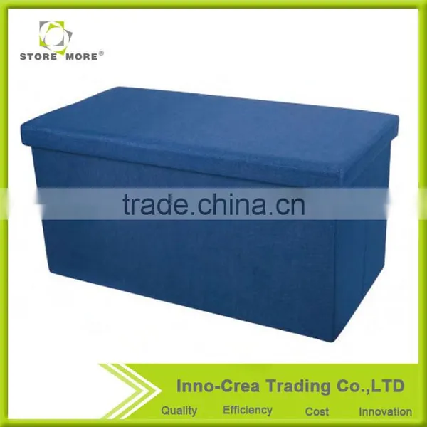 Hot Selling Multifunctional Linen Fabric Ottomans photo-2