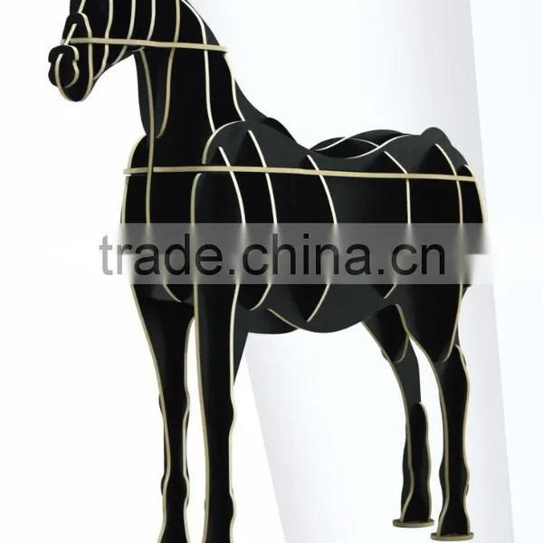 Puzzle Wood Craft Horse Table Book Shelves Creative Animal Furniture photo-4