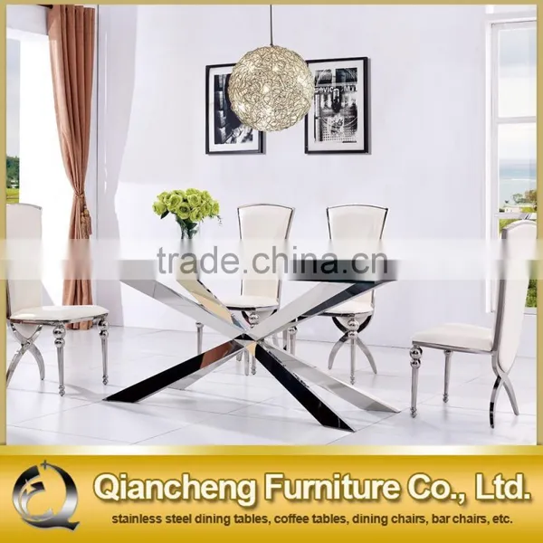 2017 Modern Big Size Glass Top Home Furniture Dining Table photo-5