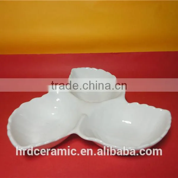 High Quality Hotel White Ceramic Dinner Plate Nut Dish and Candy Plate photo-2