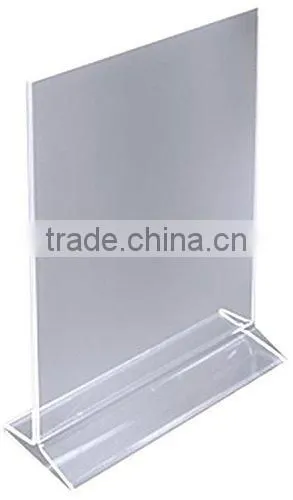 Clear Acrylic Upright Plexiglass Plastic Sign Holder With Slant Back Menu Ad Frame Table Card Display photo-6