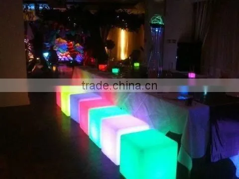 Customized Energy Saving Plentiful RGB Full Color Lighting Plastic LED Cube photo-4