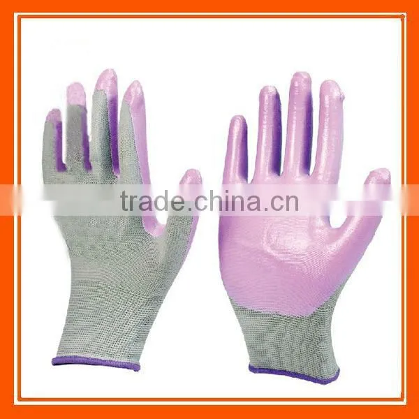 Nylon Knitted Garden Work Nitrile Coated Gloves ZMR778 photo-4