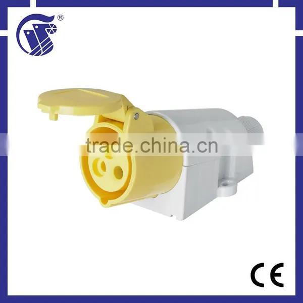 standard grouding industrial 2P+E plug and ip44 weather proof plug