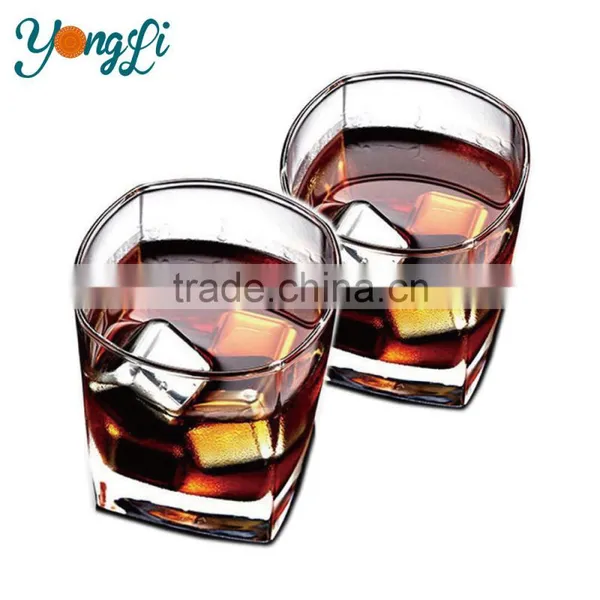 Stainless Steel Reusable Wine Cooling Cubes With Ice Tongs Whiskey Chilling Rocks photo-2