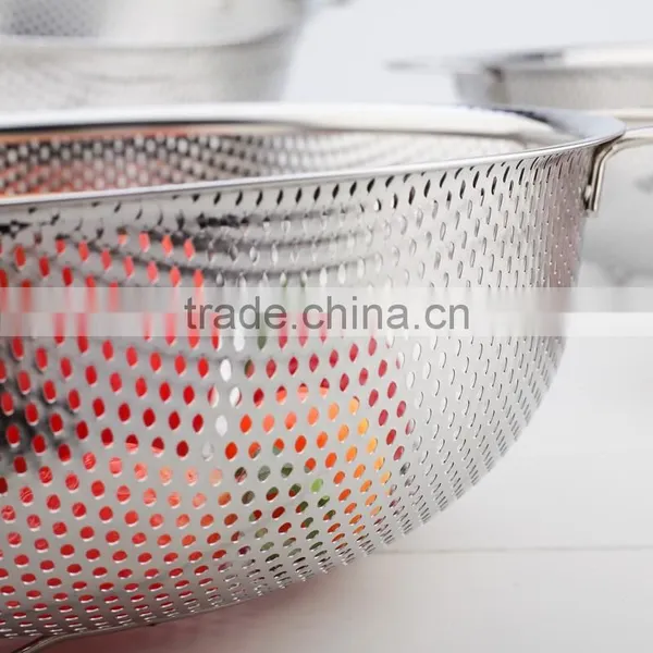 Best Selling 5 Quart Stainless Steel Perforated Fine Mesh Colander photo-6