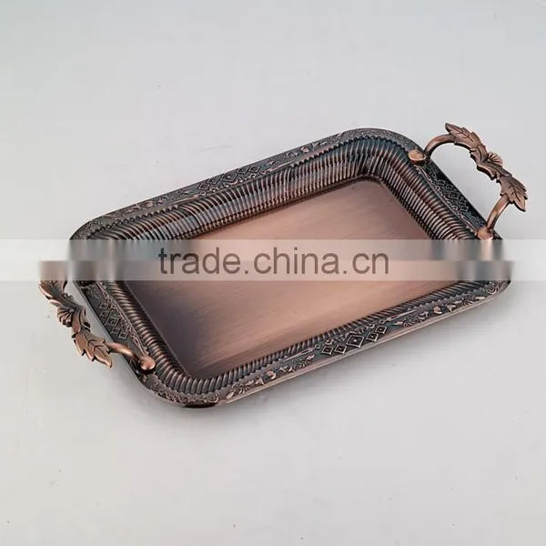 Gold Stainless Steel Decorative Tray for Wedding photo-6