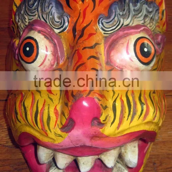 Dragon Mask Wall Hanging Decor Handmade in Nepal photo-2