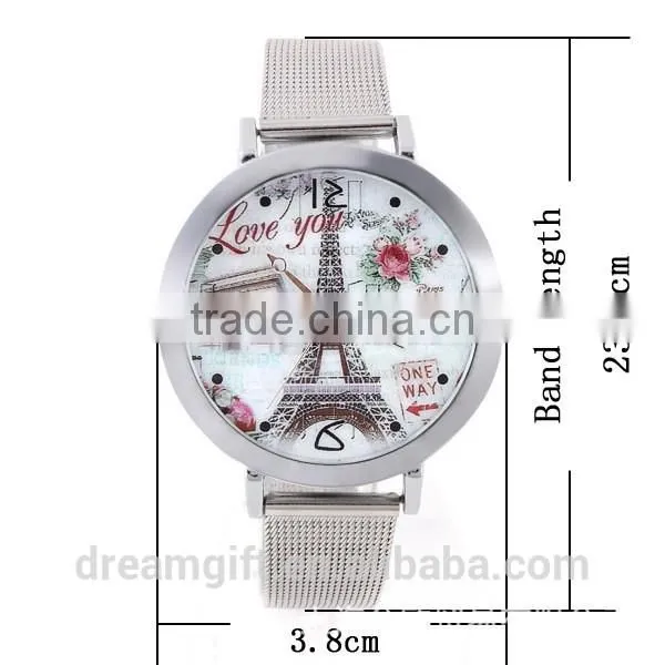 2015 Hottest 100%Brand New Romantic Eiffel Tower Lover Watch Fancy Women Watch photo-5