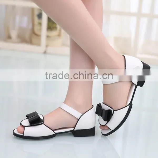 Zm50133b Summer Fashion pu Leather Sandal Girls New Design Kids Shoe With Bowknot photo-2