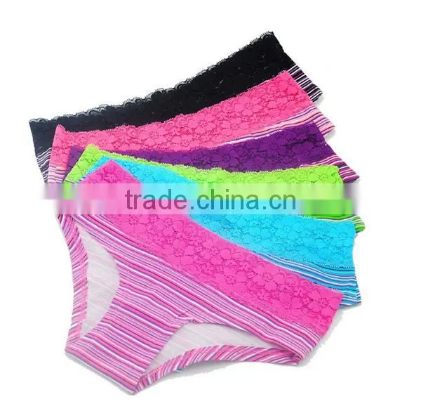 New Hot Cotton With Lace Side Best Quality Underwear Women Sexy Panties Casual Intimates Female Briefs Boxers Cute Lingerie