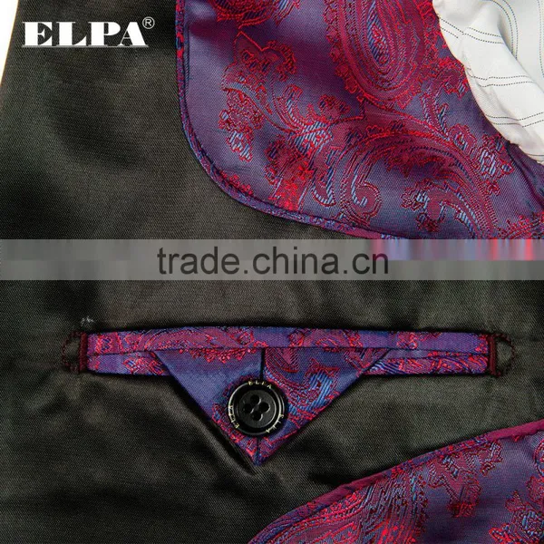 ELPA Designer 3 Piece Fashion Formal Blue Flower Kids Boys Slim Fit Suit photo-5