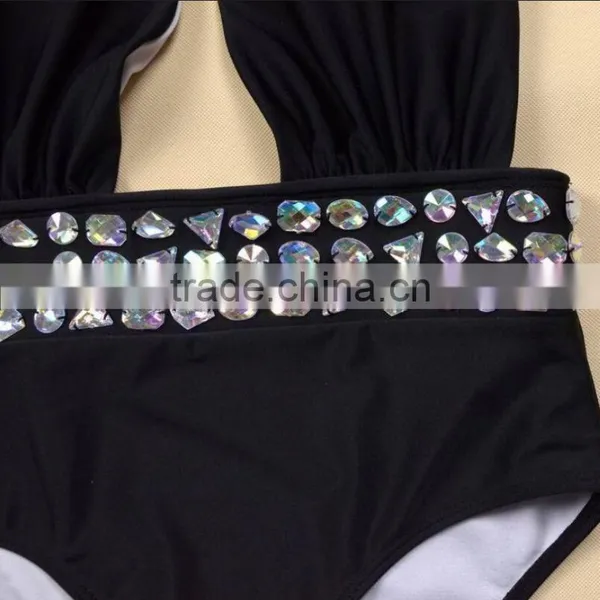 M881 Runwaylover2016 Ladies Sexy Diamond One Piece Bikini Swimwear photo-6