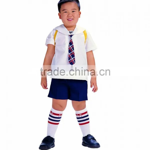 Juqian Primary Kid School Uniforms Design With Pictures Short Sleeve Shirt photo-4