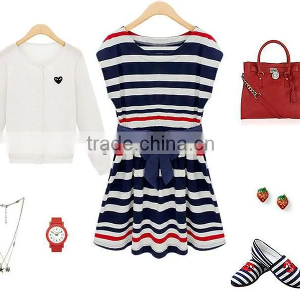 Latest Elegant Casual Cotton Striped Stylish African Dresses photo-2