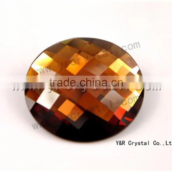 Round Crystal AB Flat Back Glass Mirror Stones for Wall photo-2
