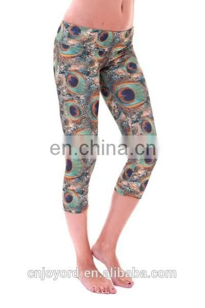 Printed Knitted Leggings/ Stretch Yoga Pants
