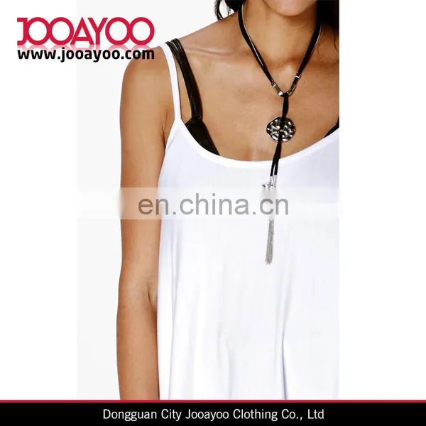 Classic Swing Shape Spaghetti Straps Scoop Neckline Tank Tops For Women photo-2