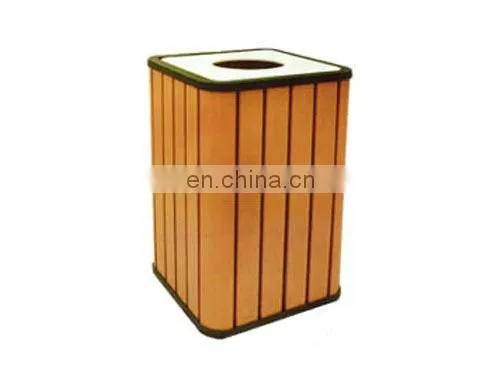 2016 New Recycle Wood Composite WPC Trash Can Water-proof Sun Block Convinence Outdoor photo-4
