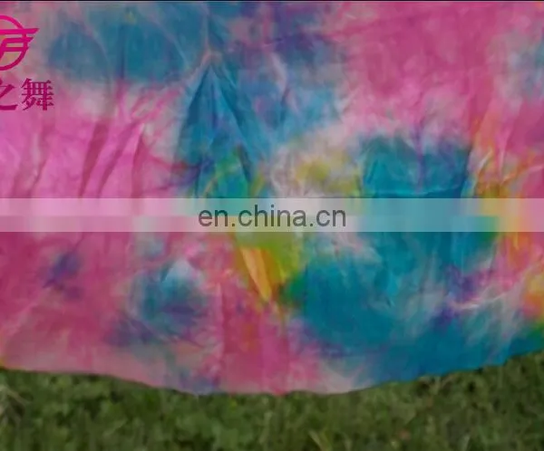 P-9074 New Arrival Dyed 100% Real Silk Long Belly Dance Fan Veil With Size 1.8m and 1.5m photo-6