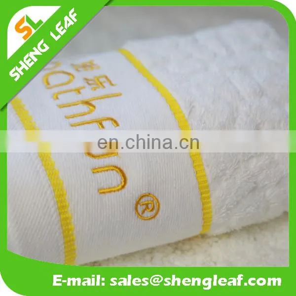 Hotel 100% Cotton White Bath Towel With Embroidered Logo photo-3