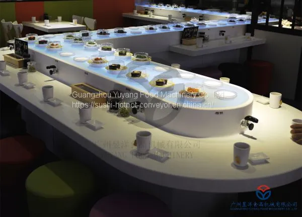 Catering Rotary Conveyor Belt Sushi Food Delivery System - Michaeldeng@gdyuyang.com photo-2