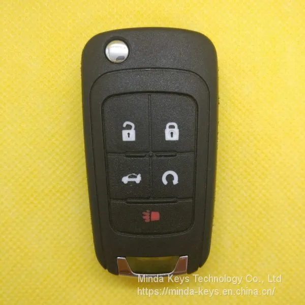 BU-206 Chevrolet Buick Flip Remote Shell 5 button HU100 Blade