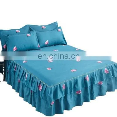 Breathable American Style Velvet Quilted Bed Skirt Bed Skirt photo-2
