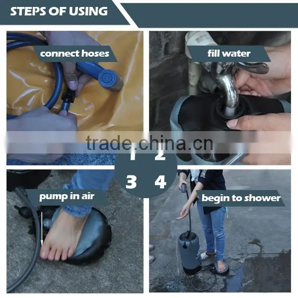 (74674) New Design Hot Sales Patent Portable Solar Outdoor Camping Pressure Shower Quality Choice photo-5