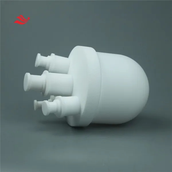Laboratory 500ML PTFE Round Bottom White Three-necked Flasks With Plug Seal photo-4
