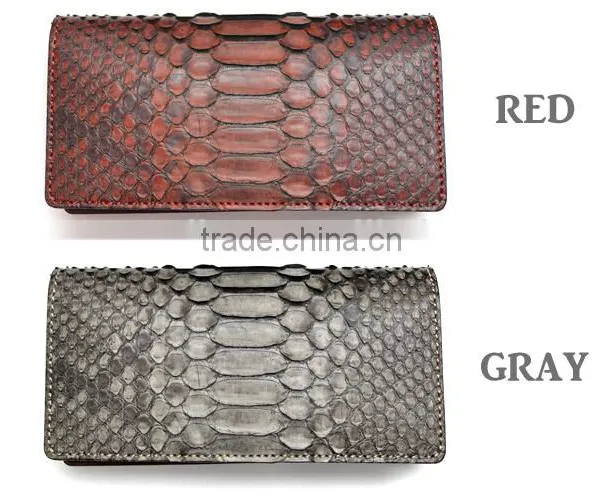 Custom Men Luxury Genuine Python Snake Skin Leather Clutch Bag Wallet photo-3
