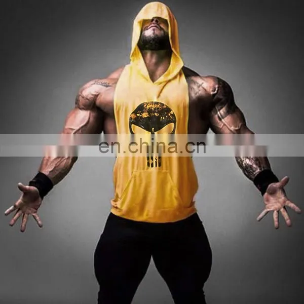 Wholesale Custom Logo Cotton Mens Blank Tank Top Gym Tank Top Men