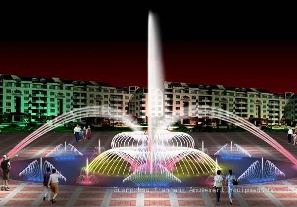 Music Fountain Outdoor Courtyard Full Set of Equipment Wave Light Spray Spring Water View Stainless Steel Fountain Small Pool Fountain photo-2