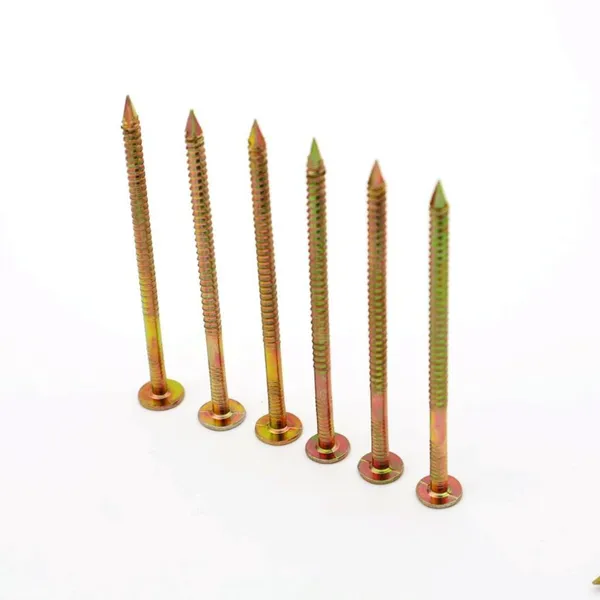 Yellow Zinc Coated Ring Shank Nails for Construction