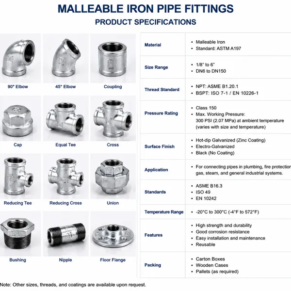 Malleable Iron Pipe Fittings | Durable Plumbing & Fire Protection Fittings photo-2