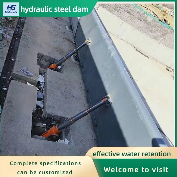 River Sediment Removal Hydraulic Flip Dam Adjustable Overflow Dam For River Channel Dredging Project photo-3