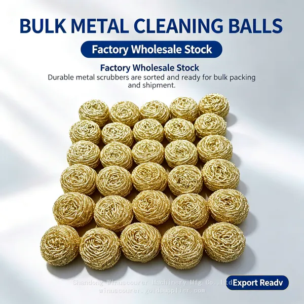 High Density Brass Wire Scrubebr Anti-Shed Steel Wool Ball photo-3