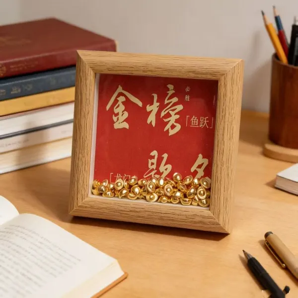 4 Inch 10*10cm Min Photo Frame Xuan Paper Frame Hollow Frame Decoration Picture Painting Calligraphy Frame photo-2
