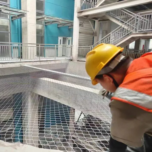 Xuanrong Wind Power Hybrid Tower Fall Prevention Net, Stainless Steel Rope Protective Net, High-altitude Fall Safety Net