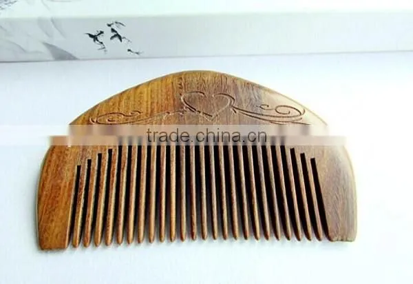 OEM Green Sandalwood no Static Handmade Comb,palo Santo Wood photo-2
