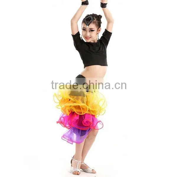 Popular Ballroom Sequins Fringe Rumba Latin Dance Dress Children Girl Latin Dance Dress photo-2