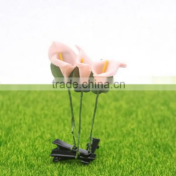 Hot Sale Growing Grass Hair Doll Green Plant Flower Hair Pin Jewelry photo-4