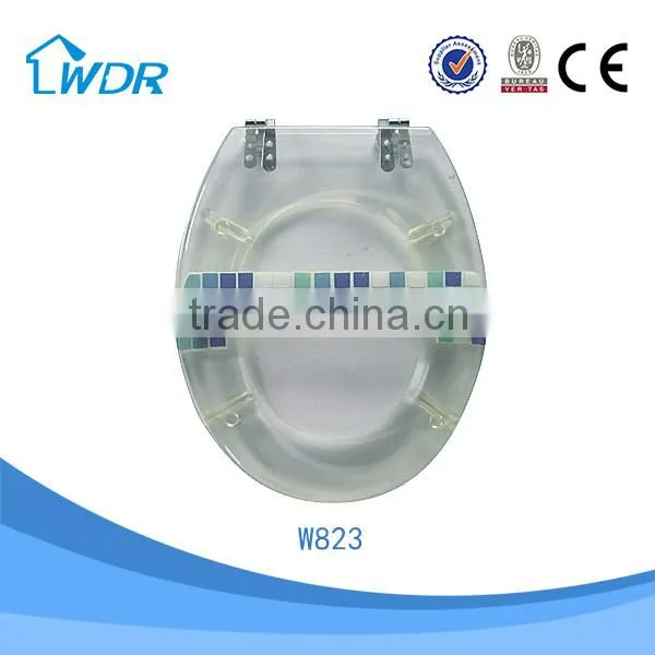 WC Auto Cleaning Decorative Resin Easy Installation Healthful Round Toilet Seat Lid photo-4