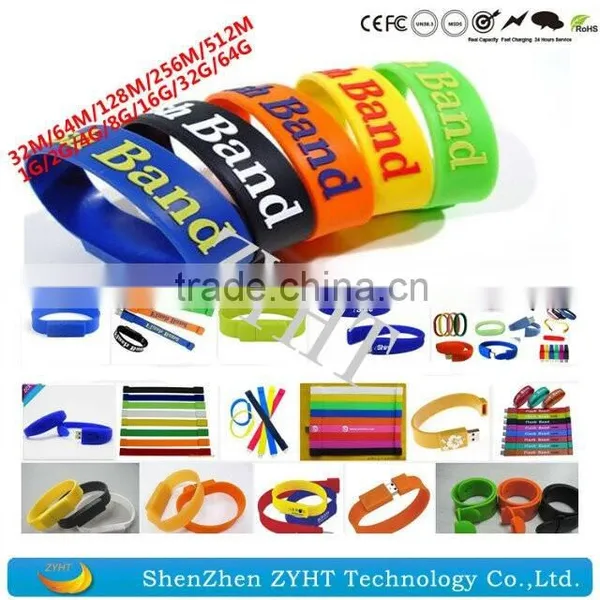 64MB~64GB Promotional Bracelet USB Flash Drive With Logo Print in PVC Directly From Shenzhen Factory photo-3